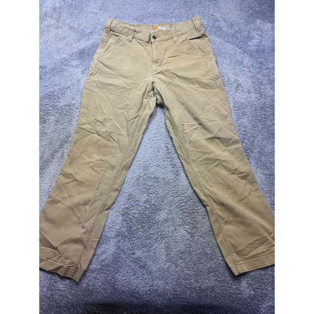 Carhartt Pants Mens 32X30 (fits 32x28) Beige Rugged Flex Relaxed Fit Work 102291